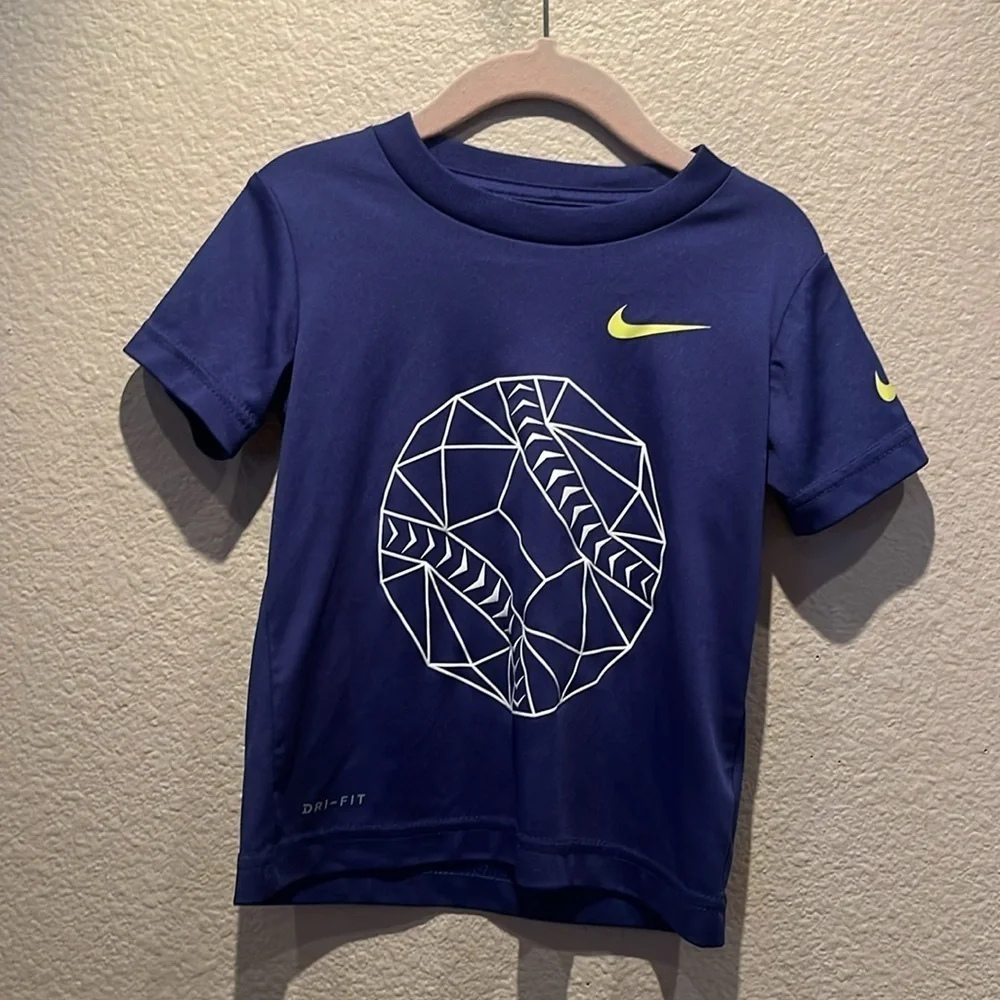 Nike Preschool Boys' Nike Geometric Baseball T-Shirt Blue Size 3T